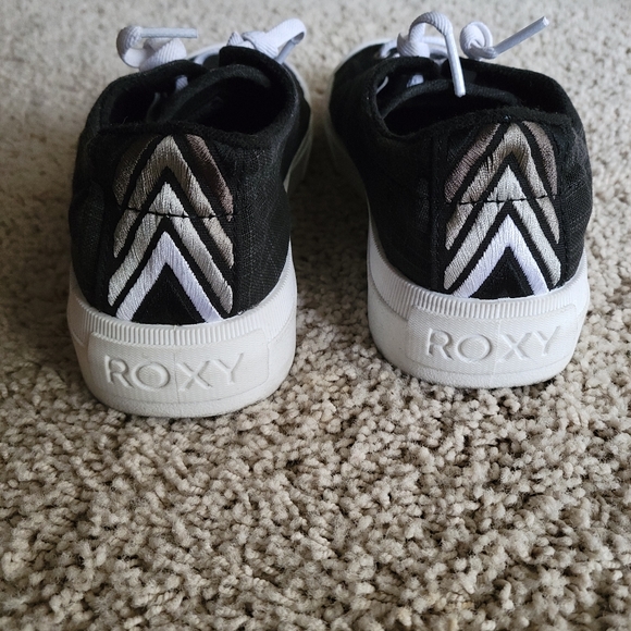 Roxy Surf Slip-On Sneaker sz 8.5 Dark Charcoal Grayblack - Picture 4 of 7